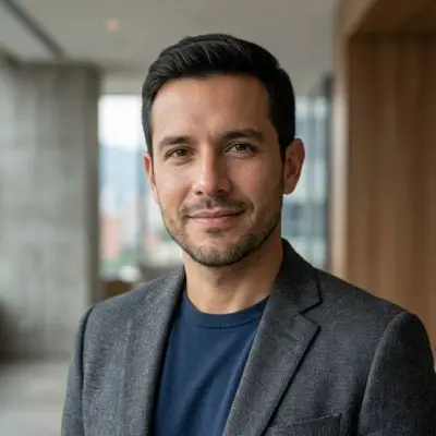 Hombre sonriendo con confianza después de procedimiento de alectomía con resultado natural